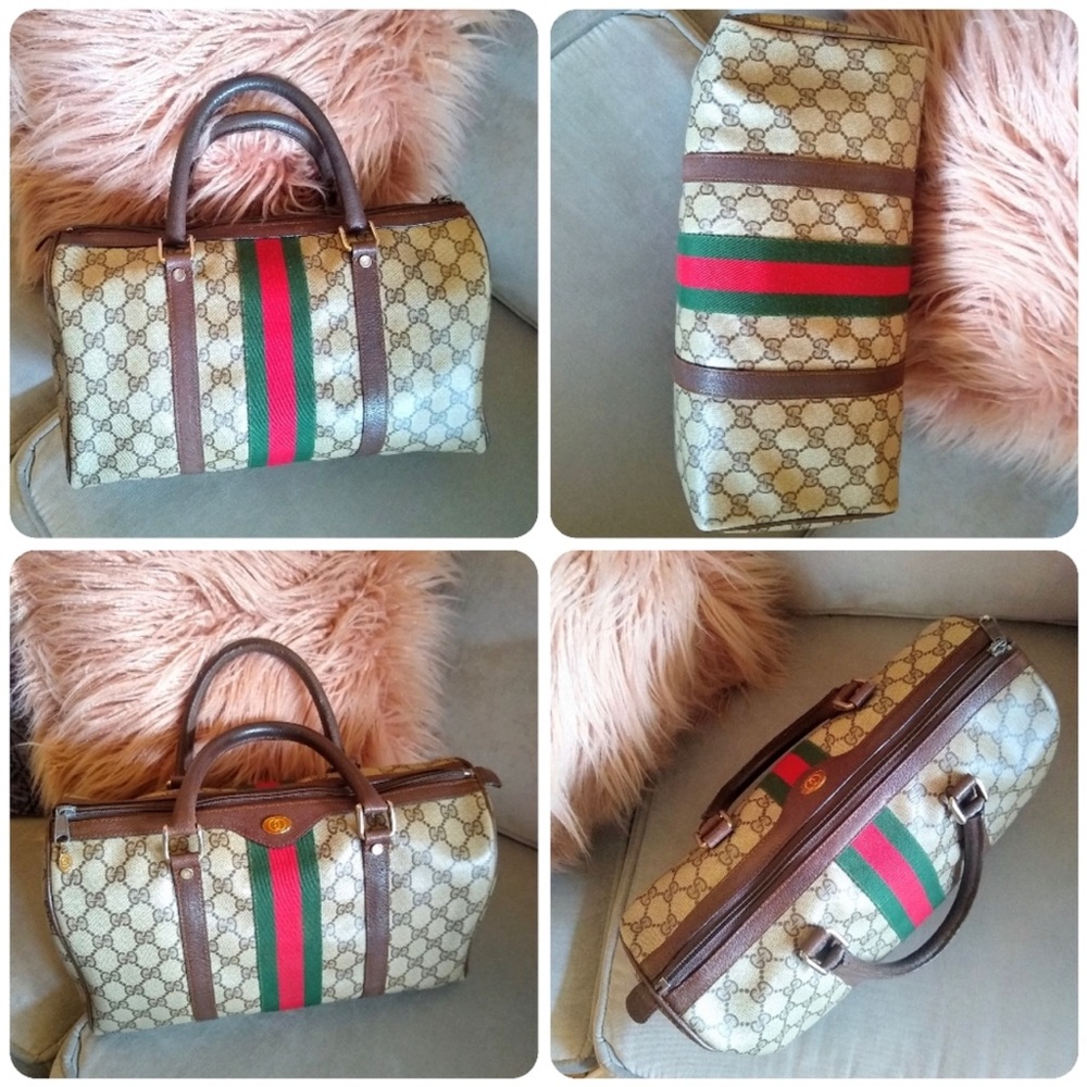 Gucci Web Supreme Ophidia GG Boston Large Tote Bag